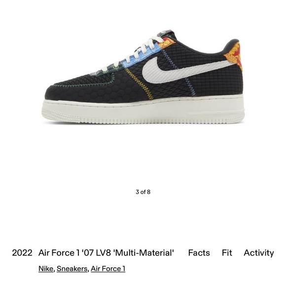 Make An Offer! 2022 Air Force 1 '07 LV8 'Multi-Material' Men’s 8.5 new in box - Picture 3 of 8